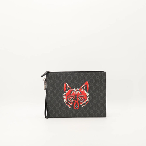 Pochette fox gucci toile - pochette,