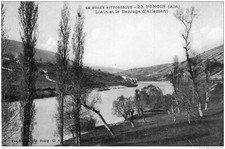 37 - Cpa 01 Poncin - l'Ain et le Barrage d'Allement