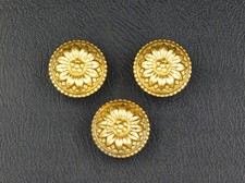 Ø29mm 3 antique brass furniture buttons, handle, door, drawer, Louis XVI style