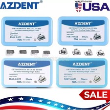 50Sets Tubos bucales de ortodoncia dental 1er 2nd molar Bondable Roth MBT 022