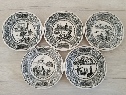 Assiettes rebus vintage - assiettes, gien