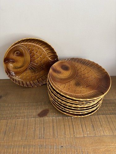 Lot assiettes poisson en - assiettes,