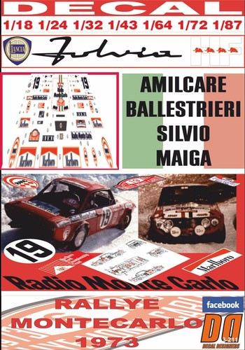 Decal lancia fulvia - decal,