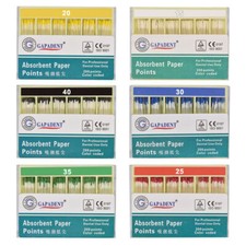 Dental Endo Root Canal Gutta Percha Points / Absorbent Paper Points Taper 0.02