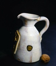 Birthday pitcher signed Dubois workshop Bouffioulx, ceramic vase 80s