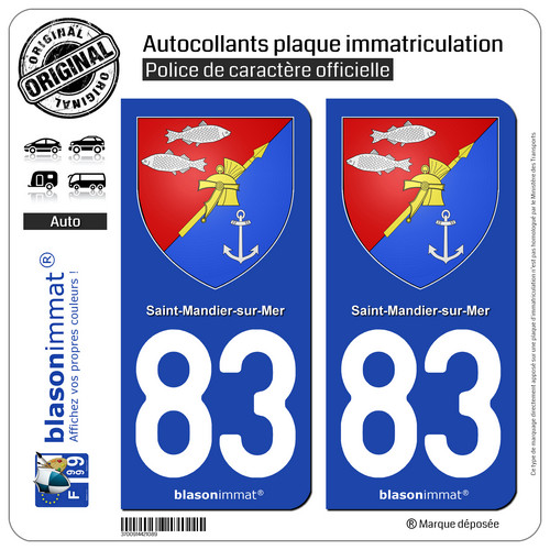 Adhésifs plaque auto - , 83