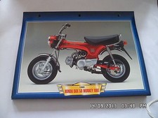 CARTE FICHE MOTO 1999 HONDA DAX 50 MONKEY BIKE