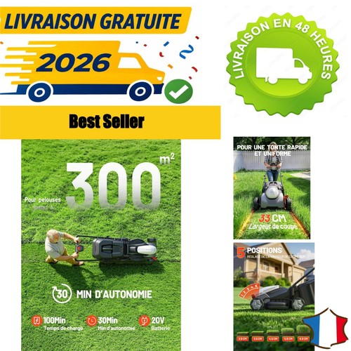Tondeuse gazon sans fil - gazon,