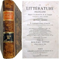 Littérature française formation langue à révolution 1871 Staaff Poètes vivants