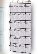 24 Poches Range Chaussures à Suspendre Rangement Suspendue sur la Porte Multi...