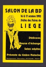 WALTHERY . CARTE . SALON DE LA BD LIEGE . 1993 . ( XL 154 ) . NATACHA .