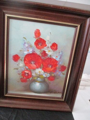 Nicols petit tableau fleurs - c.,