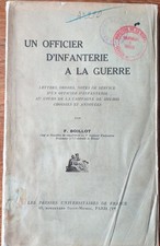 UN OFFICIER D’INFANTERIE DANS LA GUERRE PAR F. BOILLOT GUERRE 1914-18 WW1