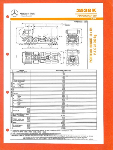Mercedes trucks 3538 k - 3538,