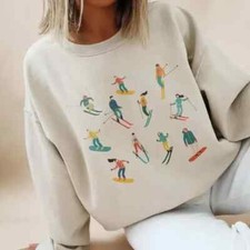 NWOT! Apres Ski Crewneck Sweathsirt - Cream Tan ; Womens L