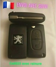 Coque clé plip boitier 2 boutons Peugeot 207,307,308,3008,5008.réf:CE0523
