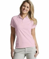 Charles River Apparel Women's Classic Wicking Polo Pink Large NWT