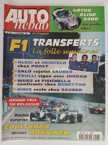 Auto hebdo 1203 1999 - n°1203, f1