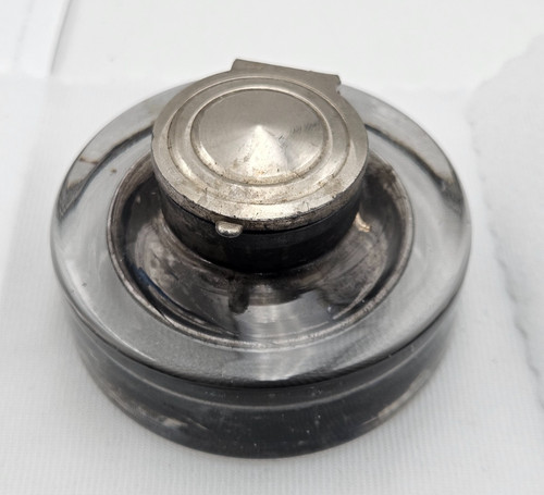 Ancien encrier rond - rond,