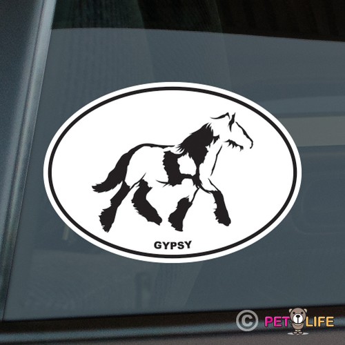 Gypsy horse oval sticker die - gypsy,