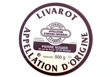ANCIENNE ETIQUETTE BOITE FROMAGE, LIVAROT DU PAYS D'AUGE - PIERRE NUGIER / LABEL