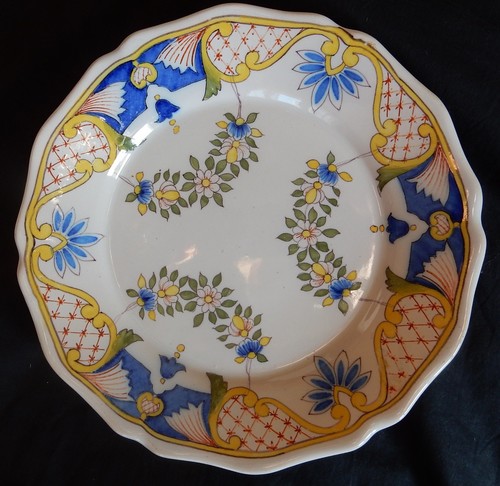 Assiette ancienne faïence - assiette,