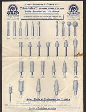 PARIS (XI°) MACHINE TOOL FACTORY / ROTARY FILES "PERFEX" Tract 1930