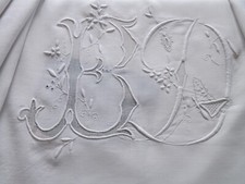 superbe mono E D sur drap en