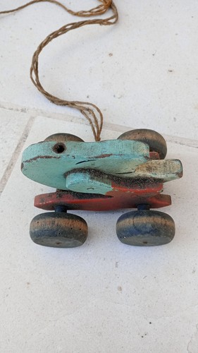 Ancien jouet bois animal a - en,