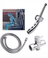 Toilet Enema Attachment Set Toilet Bidet Stainless Steel Cleaning Detox Douche 