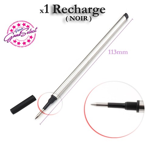 Recharge noire 3cm stylo - recharge,