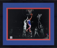 Framed Tobias Harris 76ers Signed 11x14 Spotlight Layup Vertical Crop Photo