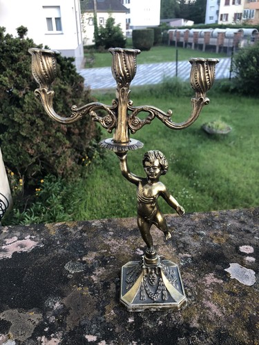 Ancien chandelier tete en - chandelier, 3