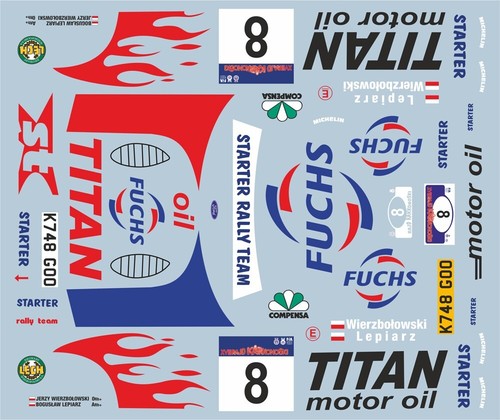 Decals ford escort - 1/43,