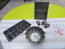 Madeleine mold, biscuits, flan, tinplate, kitchen of yesteryear, 1930-50