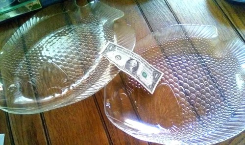 Arcoroc fish plate platter - fish,