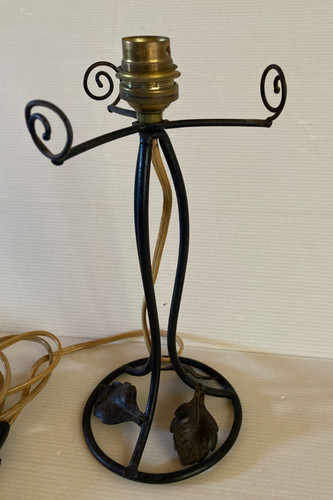Pied lampe fer forgé - en,