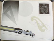 Raymond Loewy Signed & Numbered Studebaker Car, Engine Lithograph Print 108/300