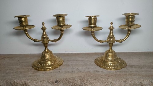 Paire chandeliers bout - chandeliers,