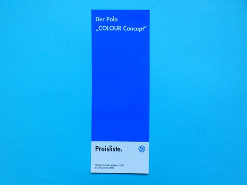 Brochure price list - list-vw, polo