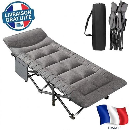 Lit camping pliant 190x65cm - lit, de