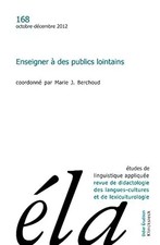 Études de linguistique appliquée n°4/2012: Enseigner à des publics lointains, Ro