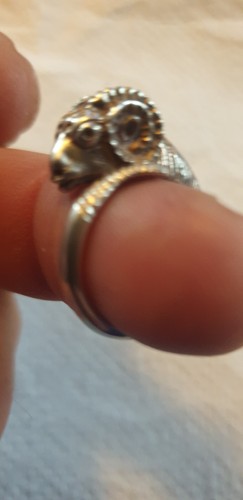 Bague belier argent massif - argent,
