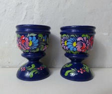 paire de coquetiers Folk Art