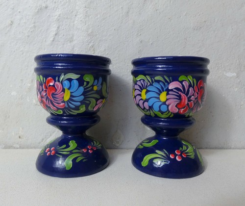 Paire coquetiers folk art - paire,