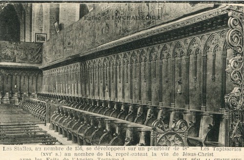 Chaise dieu eglise stalles - la,