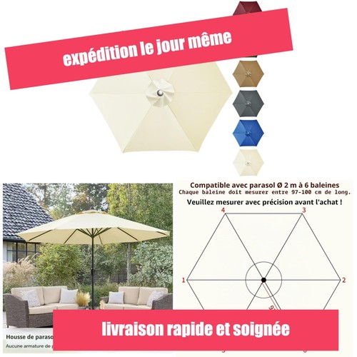 Housse rechange parasol m - housse,