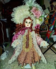 17” Porcelain Doll Mundia Jumeau Reproduction French Victorian