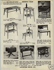 1955 PAPER AD Ridgeway Mid Century Cocktail Lamp End Table Rock Ola Bars TV Tele