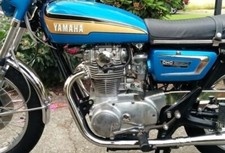 1973 Yamaha TX650 Fuel Tank & Side Covers PIN STRIPING DECALS SET - BLUE